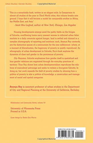City Requiem, Calcutta: Gender And The Politics Of Poverty (Volume 10) (Globalization and Community),New