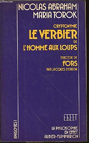 Cryptonymie: Le verbier de l'Homme aux loups (Anasemies ; 1) (French Edition),Used