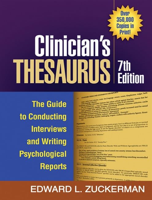 Clinician'S Thesaurus, 7Th Edition: The Guide To Conducting Interviews And Writing Psychological Reports,Used