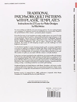 Traditional Patchwork Quilt Patterns: 27 EasytoMake Designs with Plastic Templates (Dover Crafts: Quilting),Used