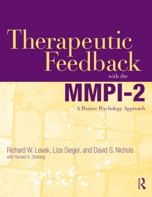 Therapeutic Feedback with the MMPI2,New