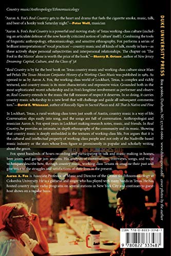Real Country: Music And Language In Workingclass Culture,Used