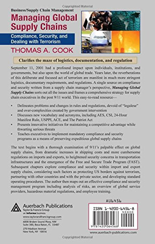 Managing Global Supply Chains: Compliance, Security, and Dealing with Terrorism,Used