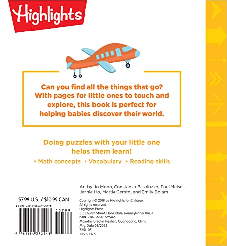 Find It Things That Go: Baby's First Puzzle Book (Highlights Find It Board Books),Used