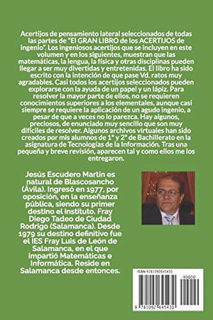 EL GRAN LIBRO DE LOS ACERTIJOS DE INGENIO: SOLO PENSAMIENTO LATERAL (1, 2 y 3) (B/N) (Spanish Edition),Used