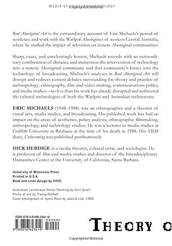 Bad Aboriginal Art : Tradition, Media, and Technological Horizons (Theory Out of Bounds, Vol 3) (Volume 3),Used