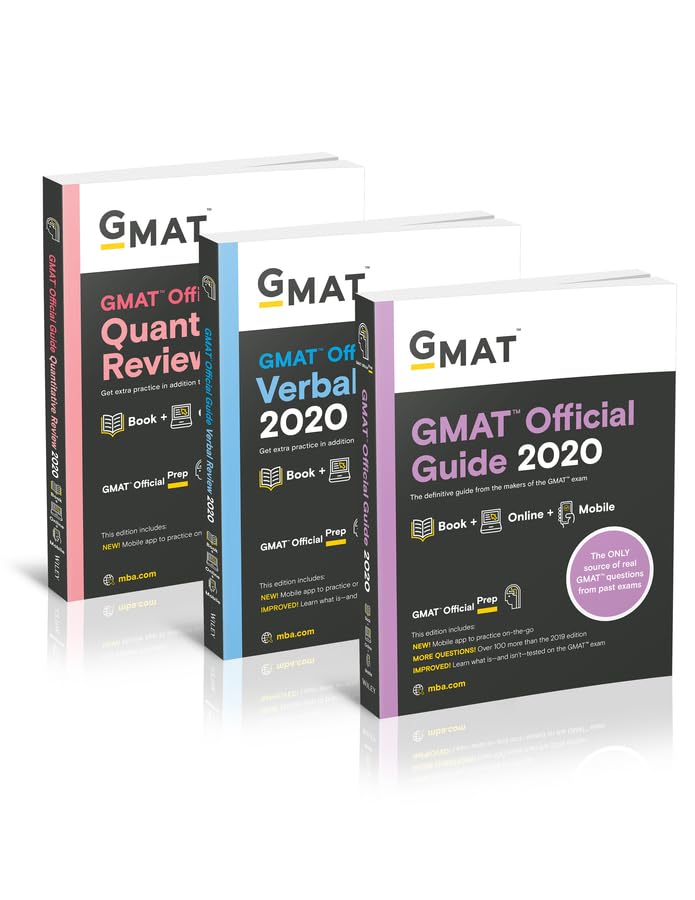 GMAT Official Guide 2020 Bundle: Gmat Official Guide / Quantitative Review / Verbal Review,Used