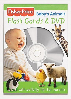 Fisher Price Baby's Animals Flashcards and DVD (Fisher Price Baby Book Collection),Used