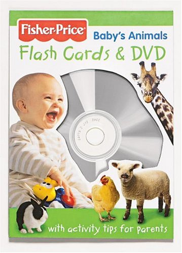 Fisher Price Baby's Animals Flashcards and DVD (Fisher Price Baby Book Collection),Used