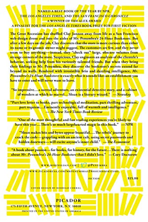 Mr. Penumbra's 24Hour Bookstore,New