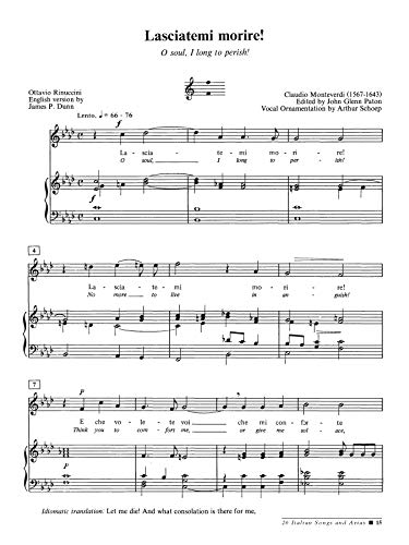 26 Italian Songs And Arias: An Authoritive Edition Based On Authentic Sources [Medium / High] (Italian And English Edition),New