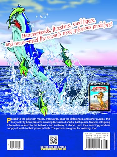 Ultimate Sharkathon Facts and Activity Book (Dover Kids Activity Books: Animals),Used
