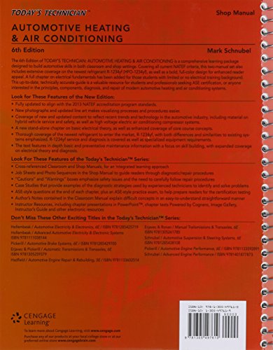 Today's Technician: Automotive Heating & Air Conditioning Shop Manual (Todays Technician),Used