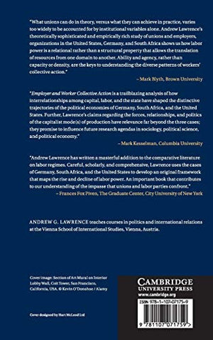 Employer and Worker Collective Action: A Comparative Study of Germany, South Africa, and the United States,Used