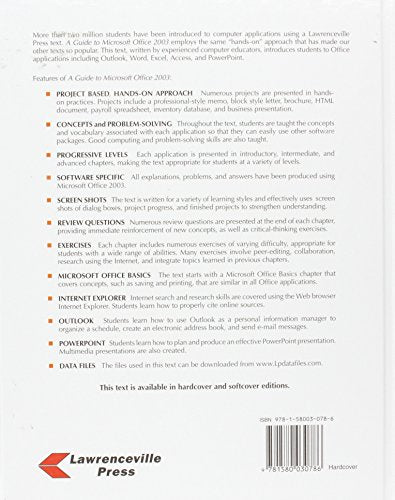 A Guide to Microsoft Office 2003 for Information and Communications Technologies,Used