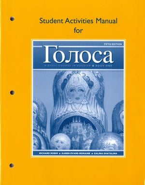 Student Activities Manual For Golosa: A Basic Course In Russian, Book One,New