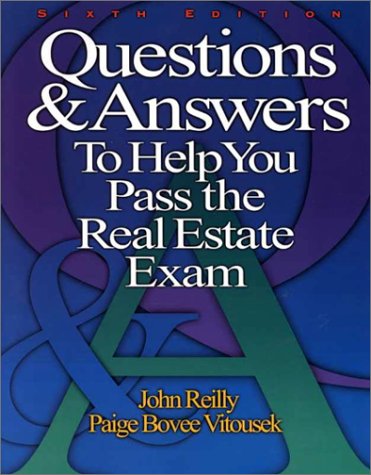 Questions & Answers to Help You Pass the Real Estate Exam,Used