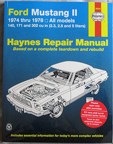 Ford Mustang II, 197478 (Haynes Repair Manuals),Used