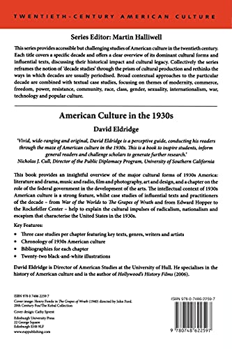 American Culture In The 1930S (Twentiethcentury American Culture),New