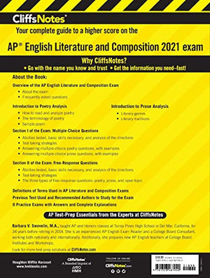 CliffsNotes AP English Literature and Composition 2021 Exam,Used