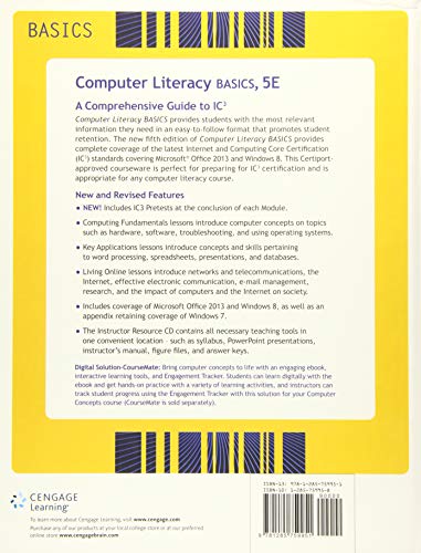 Computer Literacy BASICS: A Comprehensive Guide to IC3,Used