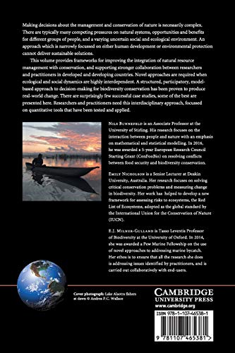 DecisionMaking in Conservation and Natural Resource Management: Models for Interdisciplinary Approaches (Conservation Biology, ,Used