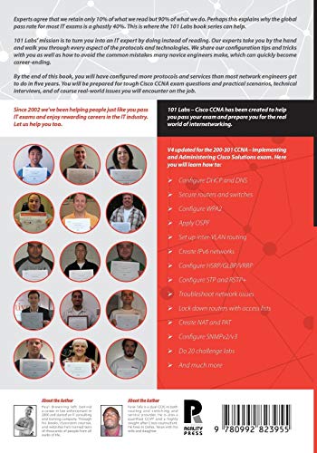 101 Labs  Cisco CCNA: Handson Practical Labs for the 200301  Implementing and Administering Cisco Solutions Exam,Used