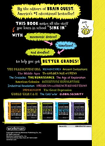 Everything You Need To Ace World History In One Big Fat Notebook: The Complete Middle School Study Guide (Big Fat Notebooks),Used
