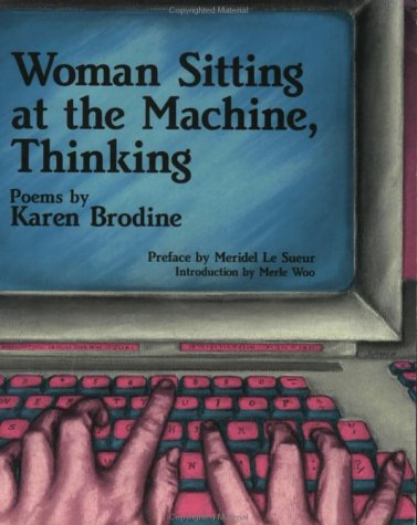Woman Sitting At The Machine, Thinking,New