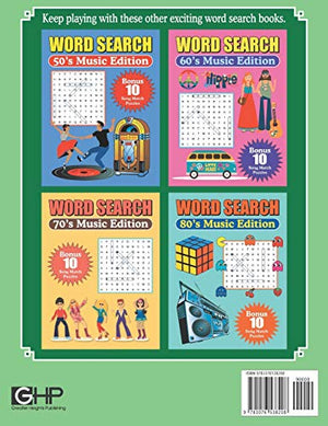 Word Search 90's Music Edition: Large Print Word Find Puzzles,Used