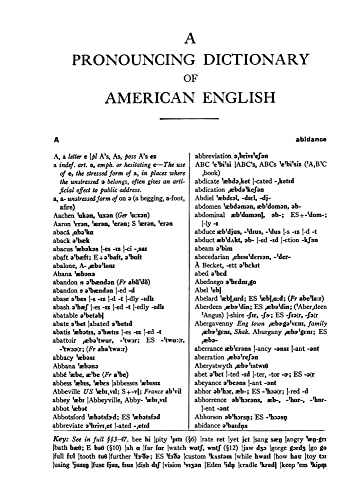 A Pronouncing Dictionary Of American English