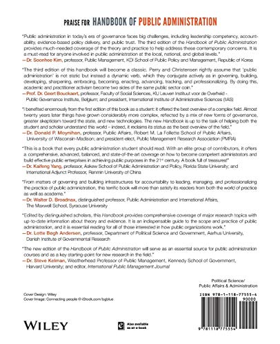 Wiley Handbook of Public Administration - Comprehensive Guide for Effective Governance and Management Strategies