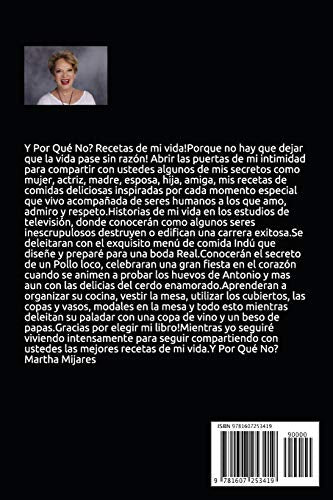 Y Por Qu No?: Recetas de mi Vida (Spanish Edition),Used