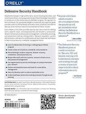 Defensive Security Handbook: Best Practices for Securing Infrastructure,Used