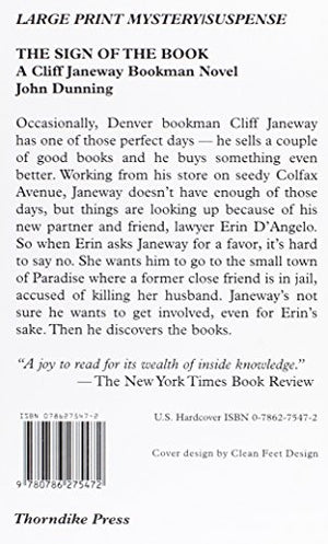 The Sign of the Book: A Cliff Janeway Bookman Novel,Used