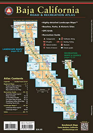 Baja California Road and Recreation Atlas  2nd Edition, 2024 (Benchmark),New