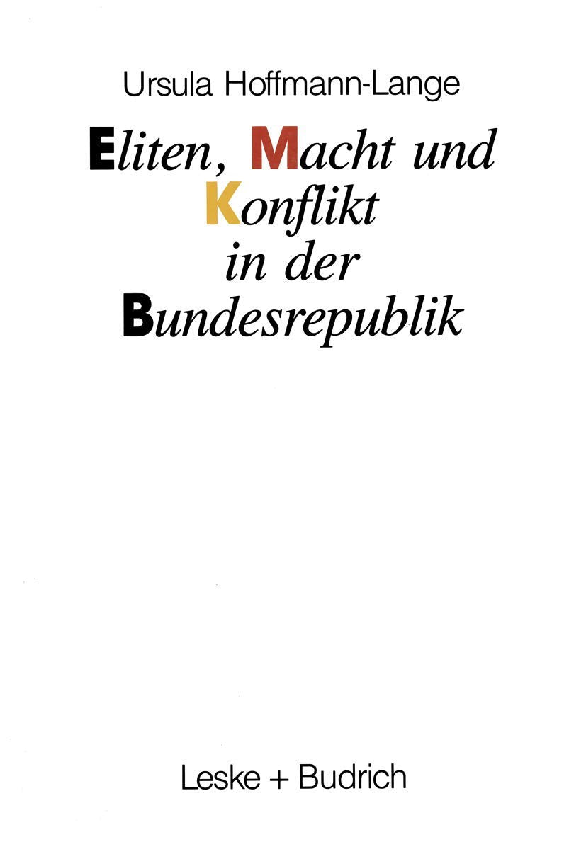 Eliten, Macht und Konflikt in der Bundesrepublik (German Edition),Used