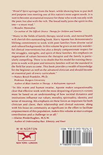 Bread & Spirit: Therapy With The New Poor: Diversity Of Race, Culture, And Values (A Norton Professional Book),New