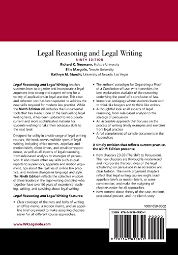 Legal Reasoning and Legal Writing (Aspen Coursebook Series),Used