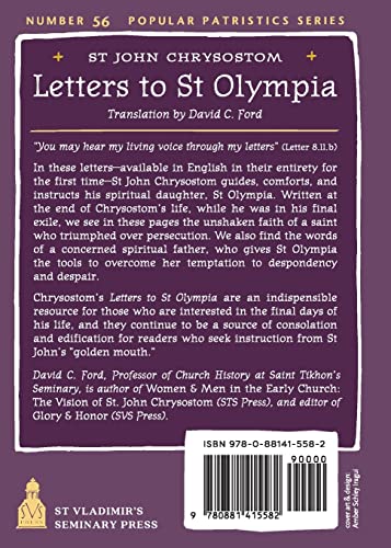 Letters to Saint Olympia (Popular Patristics, 56),Used