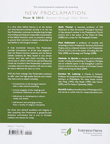 New Proclamation: Year B, 20112012, Advent Through Holy Week,Used