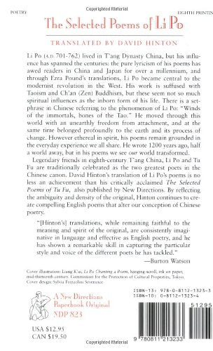 The Selected Poems Of Li Po,Used