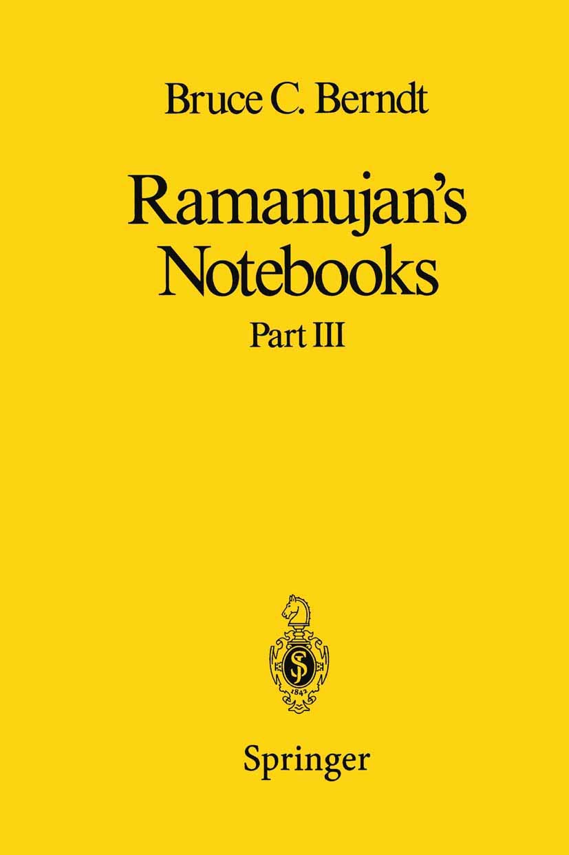 Ramanujans Notebooks: Part III,Used