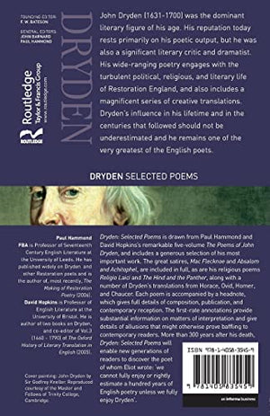 Dryden:Selected Poems,Used
