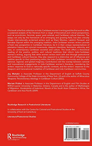 Critical Perspectives on IndoCaribbean Womens Literature (Routledge Research in Postcolonial Literatures),Used