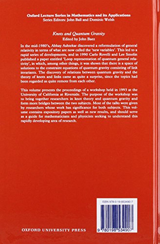Knots and Quantum Gravity (Oxford Lecture Series in Mathematics and Its Applications),Used
