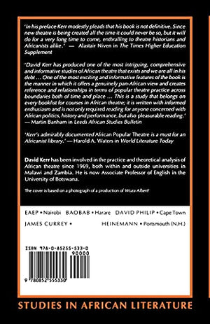 African Popular Theatre: From Precolonial Times to the Present Day (Studies in African Literature (Hardcover)),Used