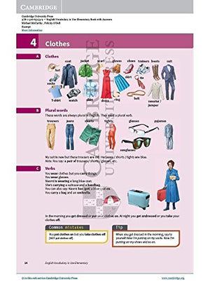 English Vocabulary in Use Elementary Book with Answers: Vocabulary Reference and Practice,Used