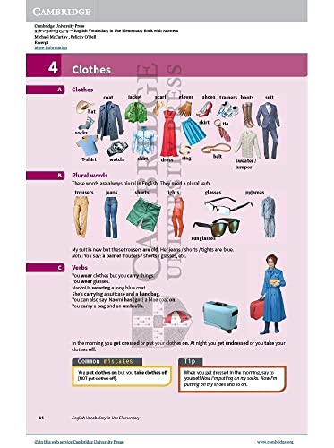 English Vocabulary in Use Elementary Book with Answers: Vocabulary Reference and Practice,Used