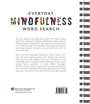 Brain Games  Everyday Mindfulness Word Search (White),Used